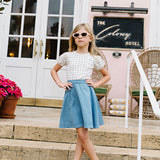 Puff Sleeve Tee SS-Floral Interlock