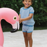 Multi Knit Crewneck Set-Fresh Blue