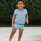 Multi Knit Crewneck Set-Fresh Blue