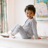 Cardigan Knit Set-Blue