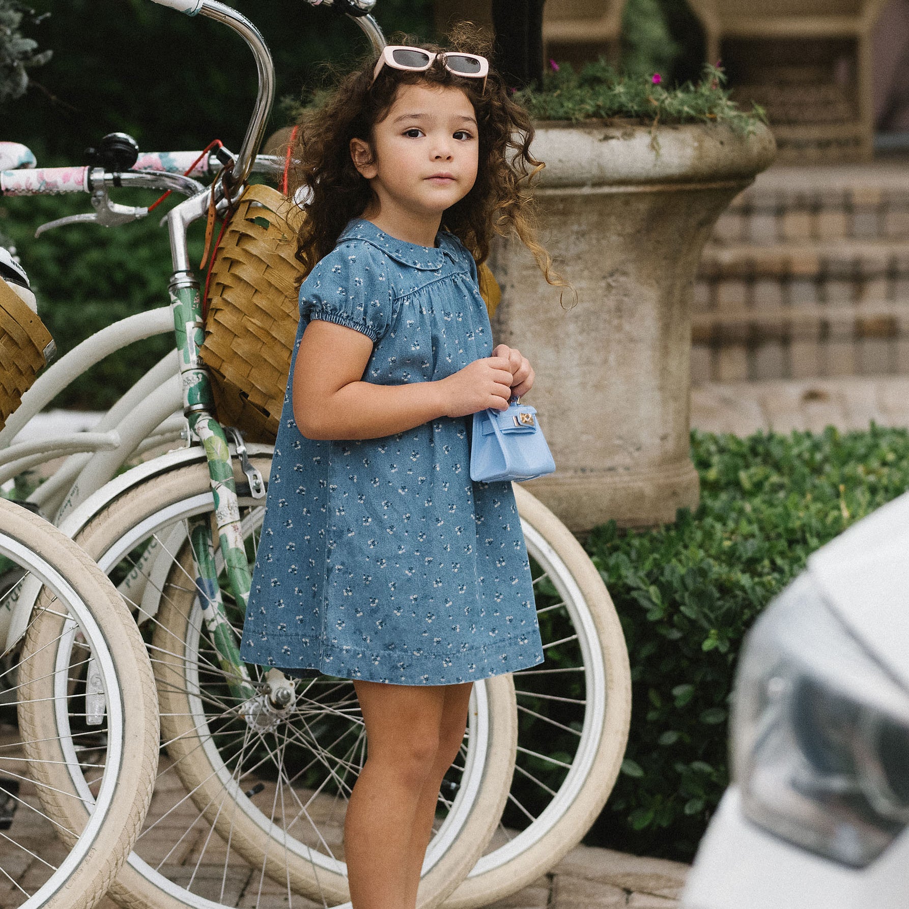 denim baby dress Baby Girl Wrangler Denim Dress Set-Western Print