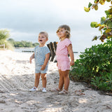 Printed Toddler Set-Bright Pink Mini Floral