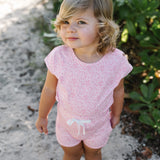 Printed Toddler Set-Bright Pink Mini Floral