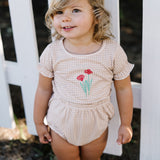 Gingham Flower Set-Pink