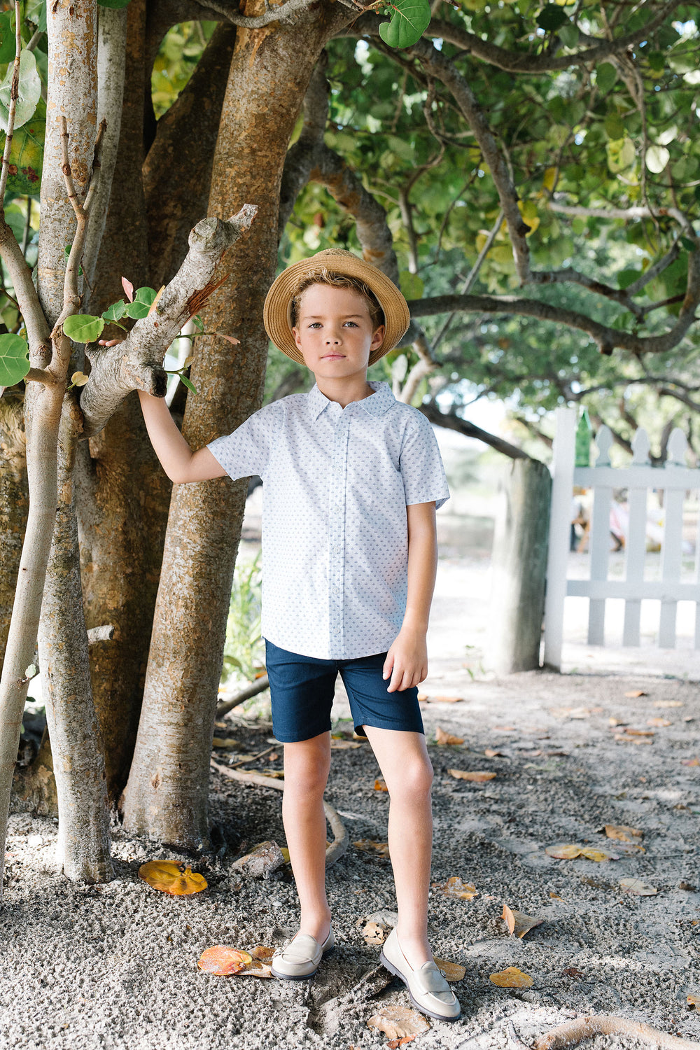Mountain Meadows Shirt-Clear Blue Leaf