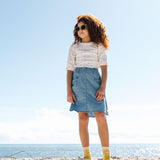 Denim Capsule Skirt-Blue Tencel
