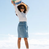 Denim Capsule Girls Tee 3/4-White