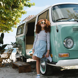 Denim Tiered Skirt-Black Wash