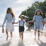 Mountain Meadows Dress 3/4 Sleeve-Clear Blue