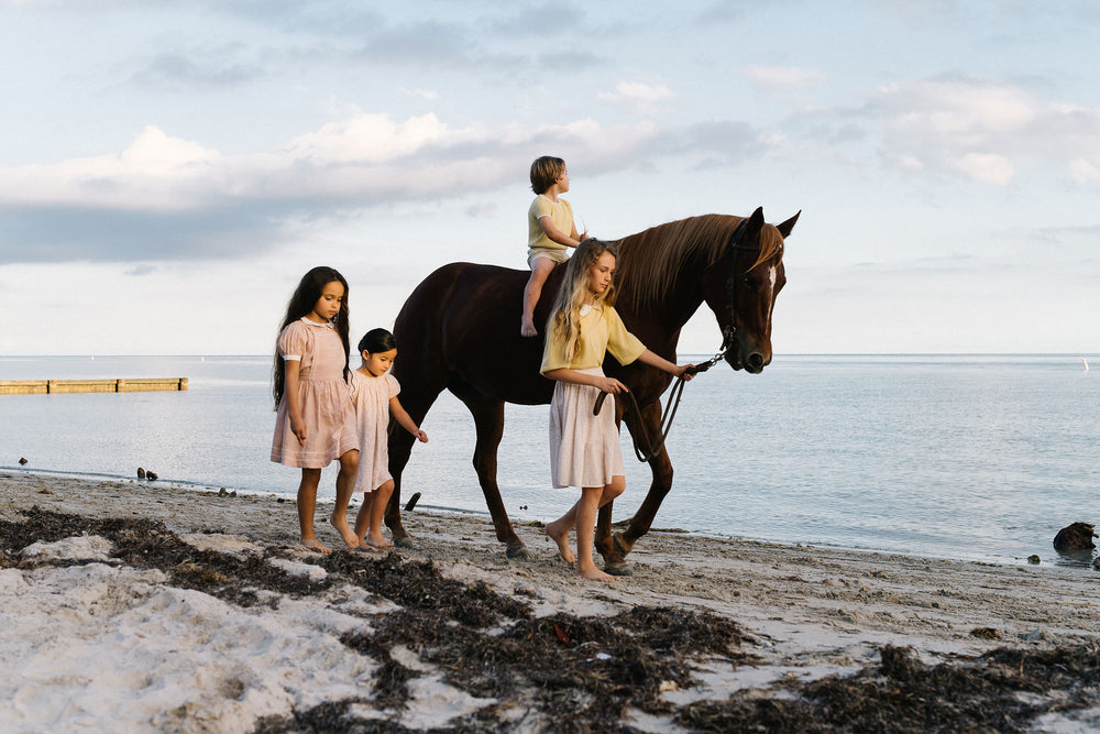 Sunny Blossoms Girls Sweater-Yellow