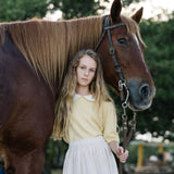 Sunny Blossoms Girls Sweater-Yellow