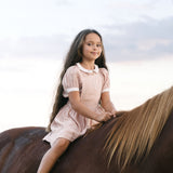 Embroidered  Linen Jumper-Bud Pink