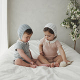 Sweetheart Collar Romper-Dusty Pink