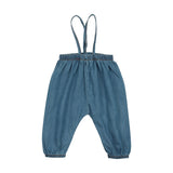 Bubble Suspender Pants - Denim Tencel