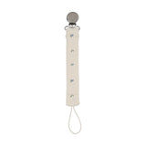 Bitsy floral pacifier clip-cream/blue