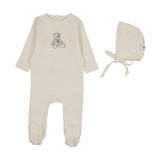 Sweet bear footie set-blue