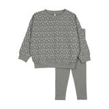 Dahlia vines toddler set-light blue