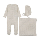 Cherry blossom layette set-cream/pink
