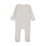 Branch velour footie-cream/blue