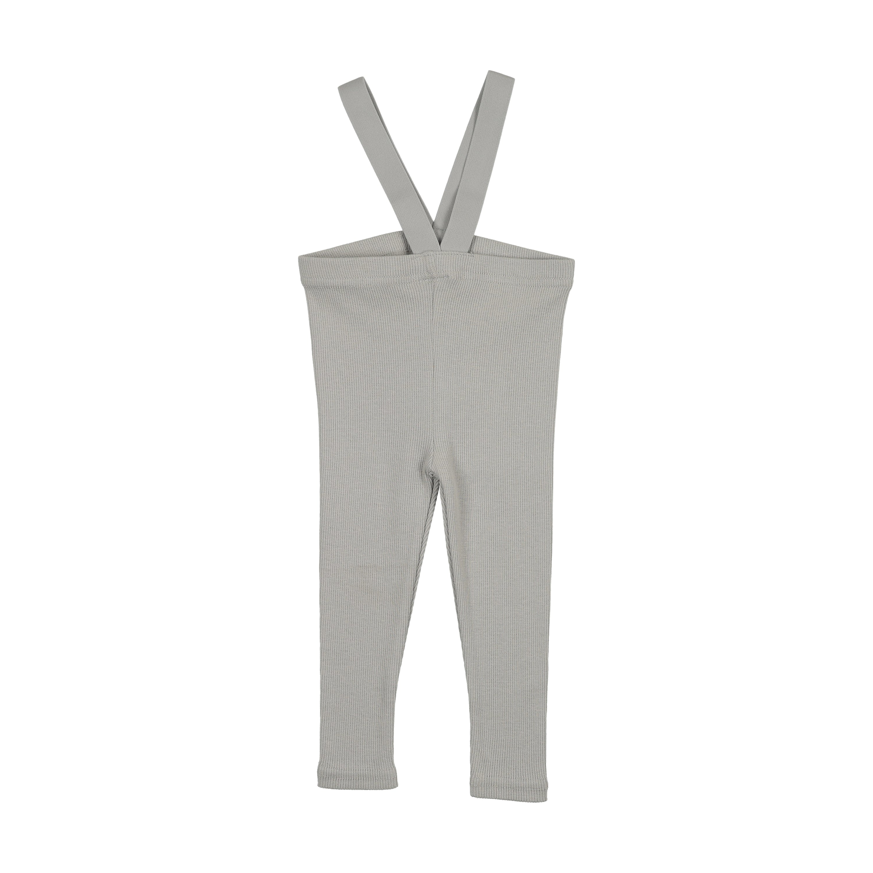 Ribbed Suspender Leggings-Pale Blue