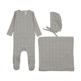 Cherry blossom layette set-pale blue