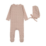 Cherry blossom footie set-pale pink