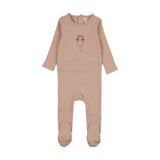 Molly dolly footie-dusty pink