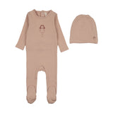 Molly dolly footie set-dusty pink