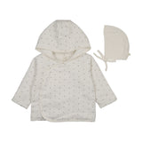 Padded bitsy floral jacket-cream/oat
