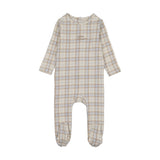Tartan print footie-oat