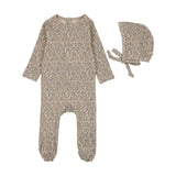 Sweet liberty print footie set-pink