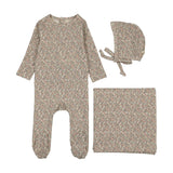 Sweet liberty print layette set-pink