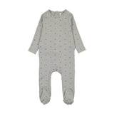 Bitsy floral footie-pale blue