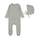 Bitsy floral footie set-pale blue