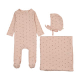 Bitsy floral layette set-pale pink
