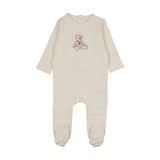 Sweet bear footie-cream/pink
