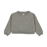Cropped baby sweatshirt-floral-blue