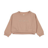 Cropped baby sweatshirt-floral-pink