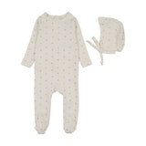 Bitsy floral footie set-cream/oat