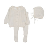Crochet bris set-winter white