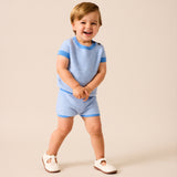 Multi Knit Crewneck Set-Fresh Blue