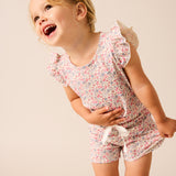 Flutter Printed Toddler Set-Liberty Bouquet
