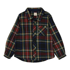 Plaid Boys Shirt-Navy Plaid