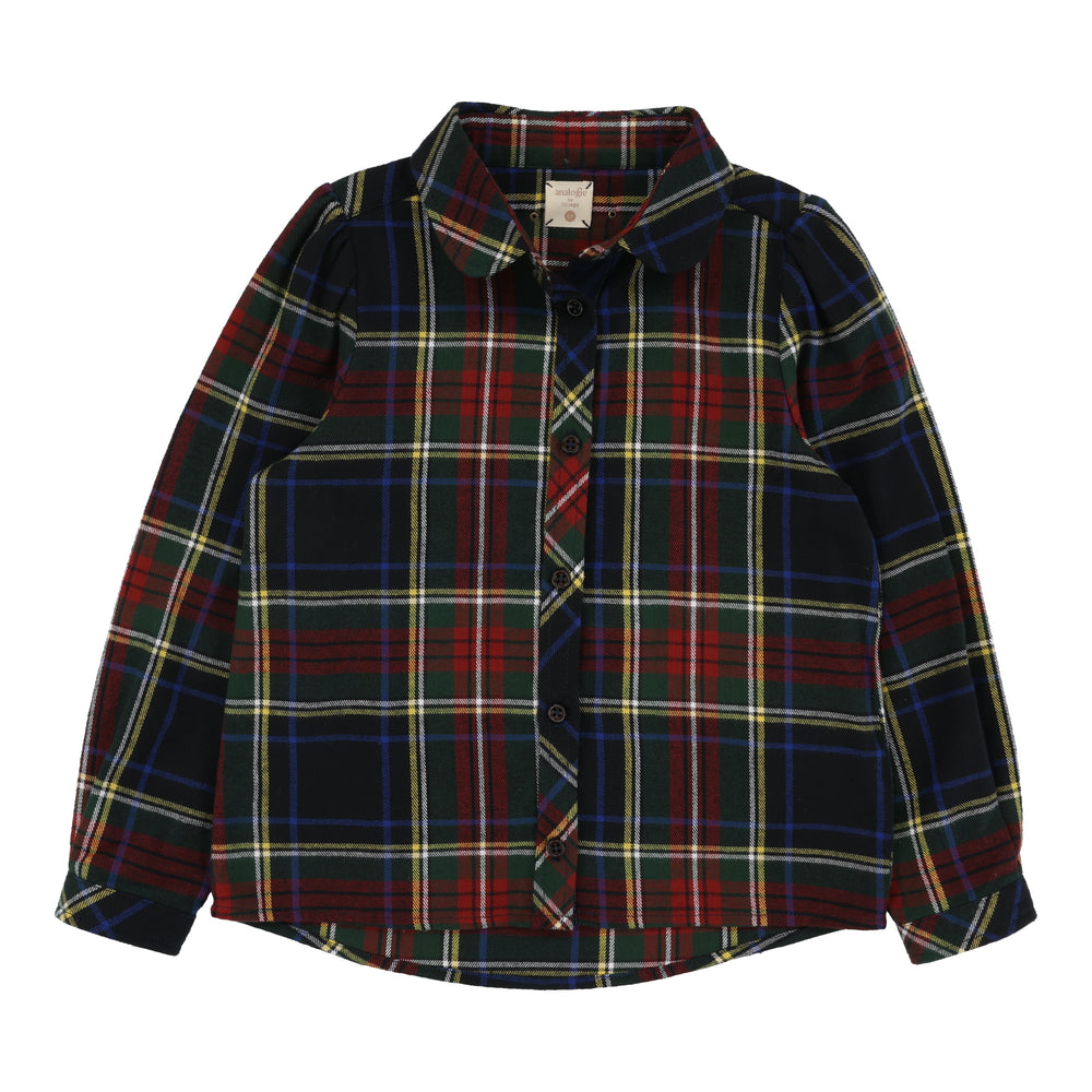 Plaid Girls Blouse-Plaid