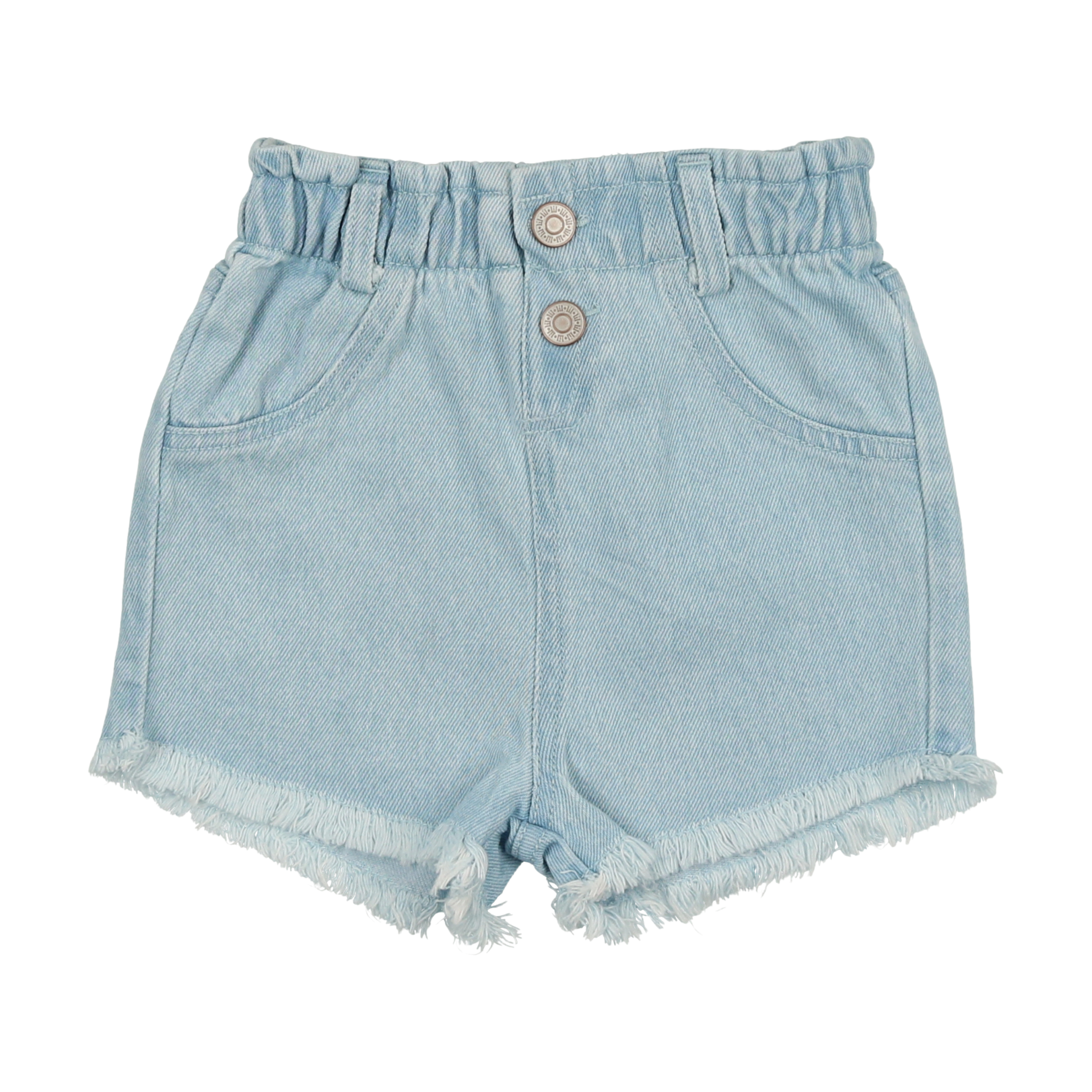 Paperbag Shorts - Light Wash