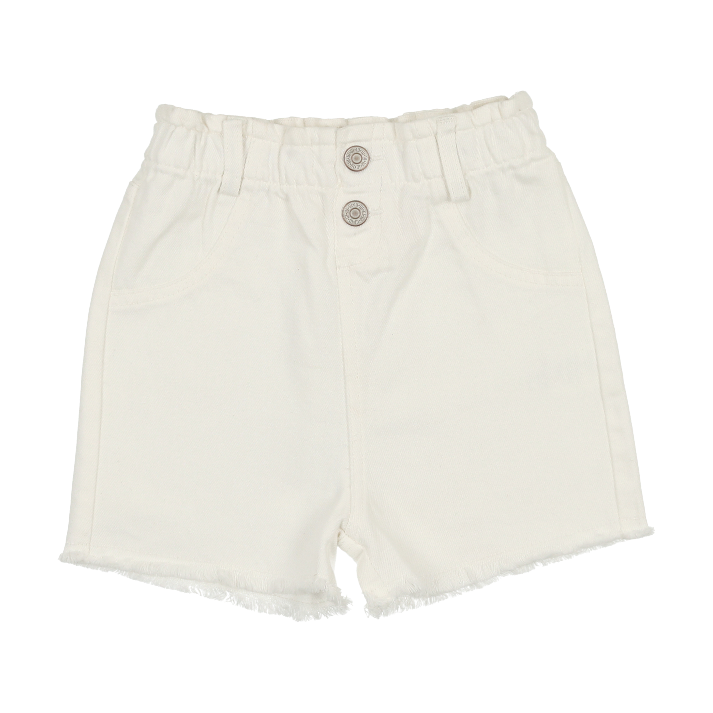 Paperbag Shorts - White Denim