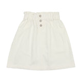 Paperbag Skirt - White Denim