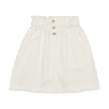 Paperbag Skirt - White Denim