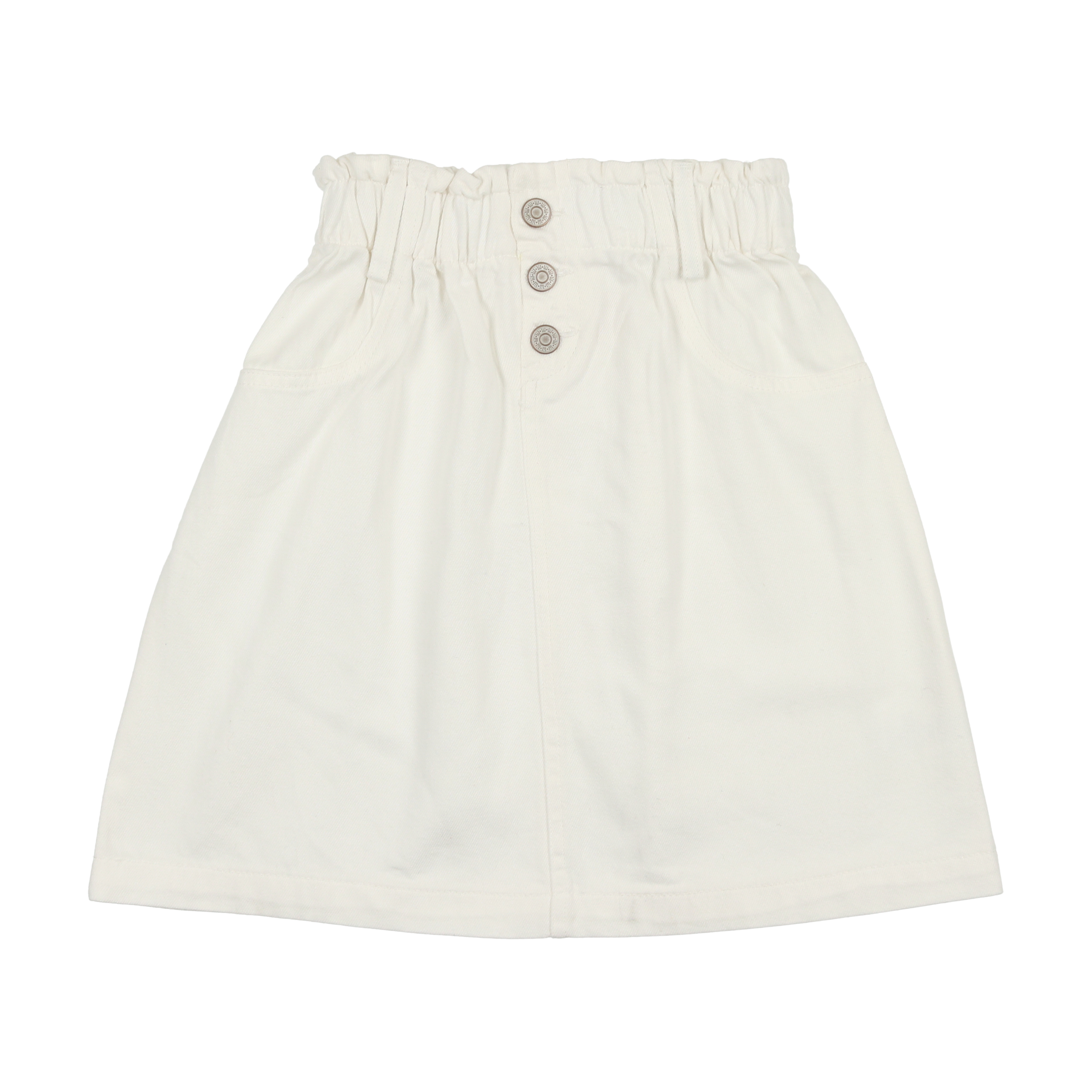 Paperbag Skirt - White Denim