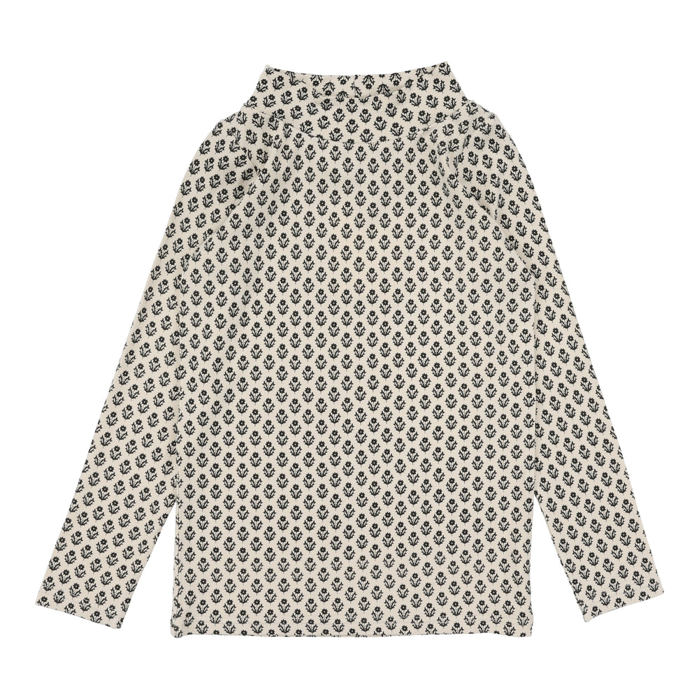 Printed Mockneck-Ecru Multi